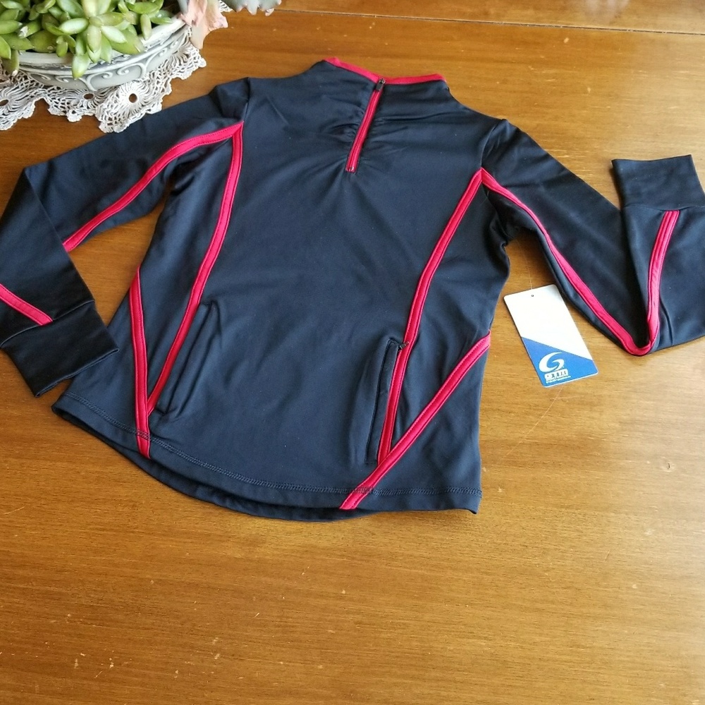 GTM Sportswear black & red 1/4 zip